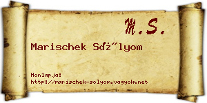 Marischek Sólyom névjegykártya